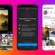Three screens explaining how Instagram will now share videos as Reels are shown.